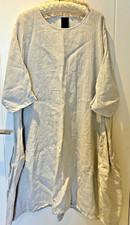 Oversized Rundholz Light Grey  100 % Linen Tunic Dress OSFA