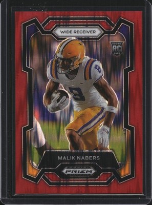 2024 Panini Prizm Draft Picks Malik Nabers #109 Red Flash