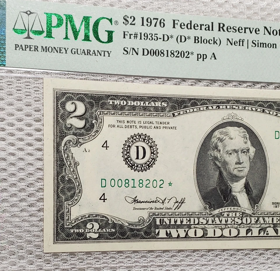 *Star* 1976 $2 Federal Reserve STAR Note Cleveland, OH PMG Gem Unc 66EPQ Nice - Image 4 of 4