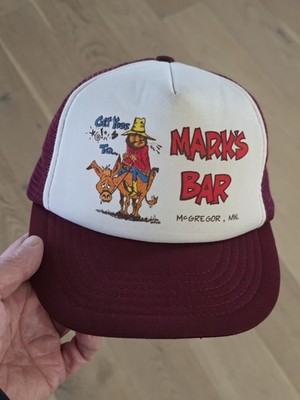   Vintage 80s ''Get Your A** To MARK'S BAR'' Humorous snapback Hat ~ McGregor MN