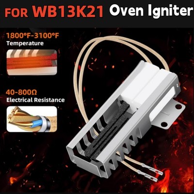 WB13K21 Gas Range Oven Flat Igniter for GE/Kenmore/Hotpoint/Surface Ignitor