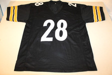 VTG NFL  PITTSBURGH STELLERS Hilton #28 SIGNED Sewn Embroidered Size XL Jersey