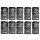 Lot of 10 - 1 Troy oz Sunshine Mint .999 Fine Silver Bar Mint Mark SI Sealed