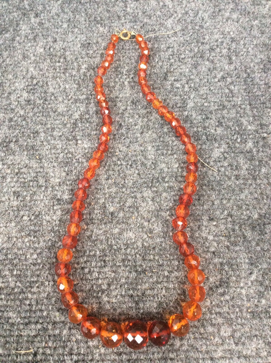 Baltic Amber Vintage Amber Bead Necklace Vintage Necklace Of