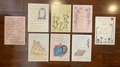 Vintage Flavia Weeden Blank Cards YOU PICK 5  x 7'' w Envelope