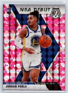 2019 Panini Mosaic #261 Jordan Poole PINK CAMO Golden State Warriors NBAD RC
