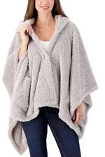 Bumblebella by Jill Martin Cotton Candy Plush Hooded Wrap Chateau Grey