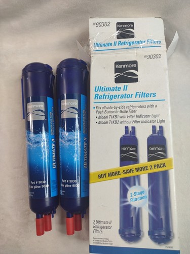 Kenmore #90302 Ultimate II Water Refrigerator Filter Cartridge T1RFKB2 2pack - 第 1/11 張圖片