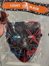 Light Up Mask Halloween Adult Size NEW