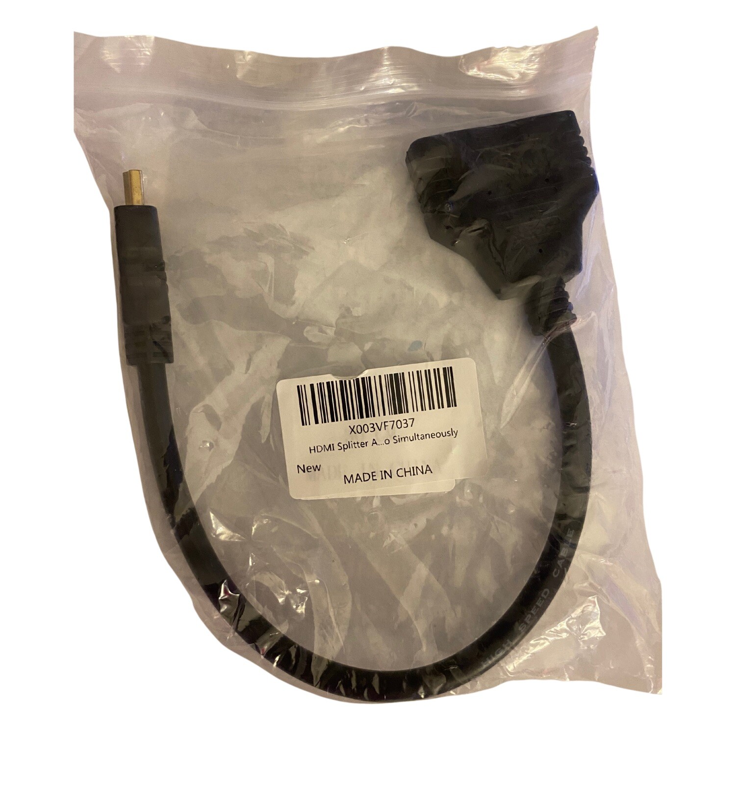 HDMI Cable Splitter 1 in 2 Out Male To Dual HDMI Female-image