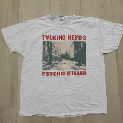 Talking Heads band Psycho Killer White T shirt Unisex tee classic