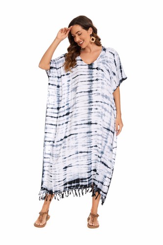 Beautybatik Hippie Tie Dye Kaftan Loungewear Maxi Plus Size Long Dress XL to 4X - Picture 109 of 176