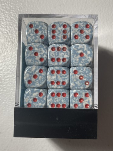Chessex 36 12mm Pipped d6 Dice Air Speckled *NIP* CHX 25900 - Picture 2 of 6