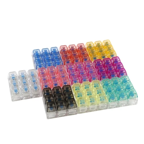 Portable 9 Button Mechanical Keycap Stress Relief Toy Clear Candy Color