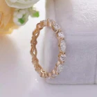 1 CTW Marquise & Round Cut Moissanite Eternity Wedding Band 14K Rose Gold Plated