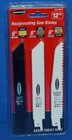 WARRIOR 6" RECIPROCATING SAW BLADE 4 WOOD 4-METAL 4 GENERAL 12 PC