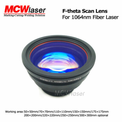 MCWlaser F-theta Scan Lens for 20W 30W 50W Fiber Marking Machine Metal Steel .