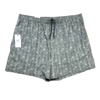 SOUTHERN TIDE Swim Shorts Steel Gray Geometric Rip Channel Monterrey 2XL NWT