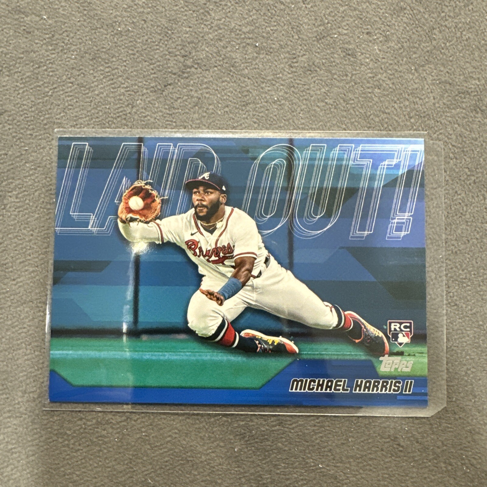 2023 Topps Update Michael Harris II Laid Out! Blue Parallel RC, #LO-3, Braves