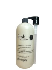 Philosophy Fresh Cream Whipped Cream Shampoo Shower Gel Bubble Bath 32oz  Pump