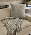 Jenni Kayne Alpaca Basketweave Throw in Light Grey - 50" x 70" NEW!