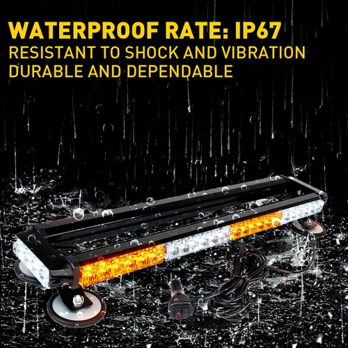 54 LED Emergency Light Rooftop Bar Side Double Bar lights Beacon Tractor Trailer - Picture 7 of 11