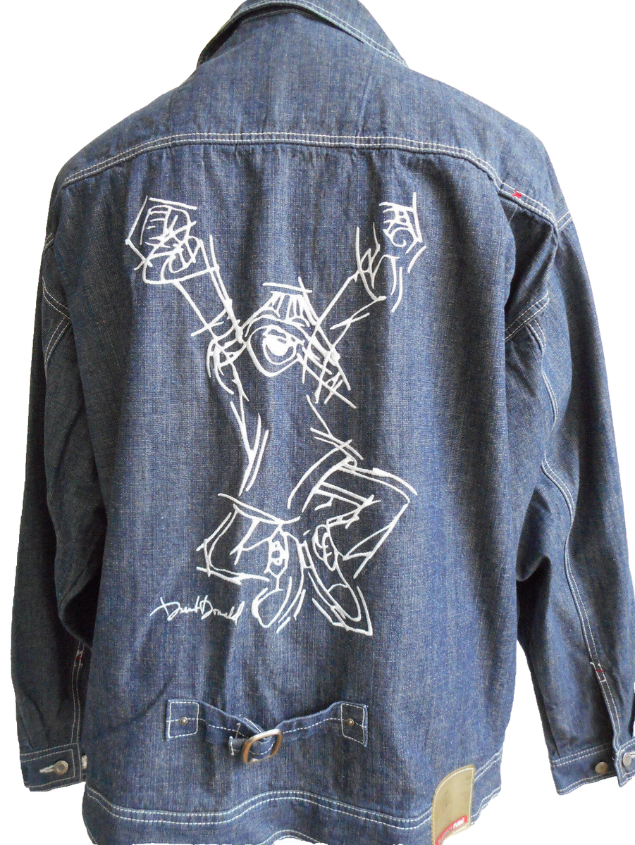 ウェア platinum fubu 2XL PLATINUM FUBU BIG LOGO DENIM JACKET MEN SIZE 2XL VERY NICE RARE