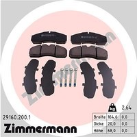 Zimmermann 29160.200.1 Bremsbelagsatz, Scheibenbremse FüR Iveco Renault Trucks
