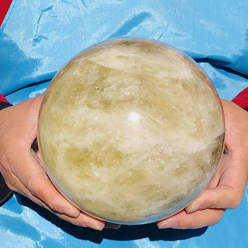 7.98LB Natural Yellow crystal ball Quartz Citrine sphere Mineral healing 2851 - Picture 9 of 19