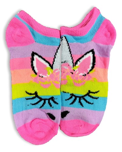 Girls Medium Fits Shoe Size 10.5-4 Socks Unicorn Cat Pig Narwhal Fox 10-Pair Fun - Picture 2 of 5