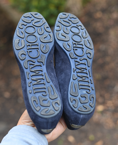 Jimmy Choo Pumps Size: Ladies eu38 Color: Navy Suede Leather uppers - Picture 8 of 12