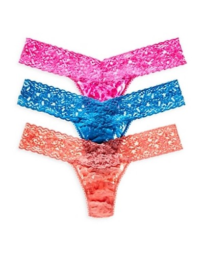 Hanky Panky Boxed Lace Low Rise Thong Set - Pack of 3 - Picture 2 of 2