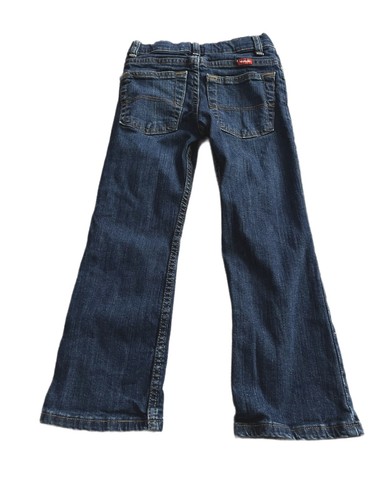 Wrangler Jeans Boys Size 6 Regular Dark Wash DenimAdjustable Waistband #62 - Picture 2 of 3