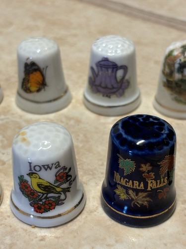 Lot Of 36 Thimbles States Parks Birds Flowers A Couple From Great Britain Etc - Picture 5 of 16