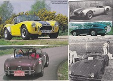 60 LOT Ford/AC/Replica COBRA Sports Cars, EXCELLENT Variety of Magazine Clips