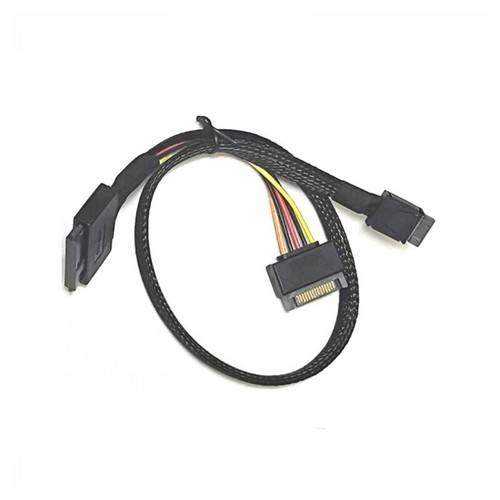 Oculink SFF8611 Male to SFF8639 Female Cable 50cm for Computer Mainboard SSDs