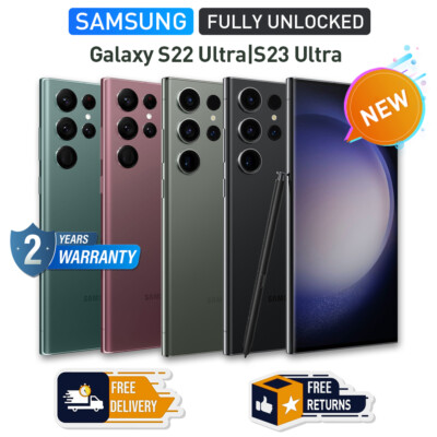 NEW Samsung Galaxy S23 Ultra /S22 Ultra /S22+ PLUS 5G Factory Unlocked ALL COLOR