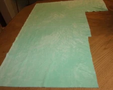 REMNANT OF AQUA VELOUR, IRREG. SIZE, SEE DESCRIPTION FOR DETAILS