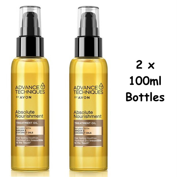 2 x Avon Advance Techniques Absolute Nourishment Argan and Coconut Oil Treatment