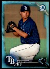 2016 Bowman Chrome Sky Blue Refractor Chih-Wei Hu Tampa Bay Rays
