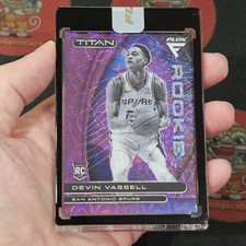 DEVIN VASSELL RC 2020-21 Panini Flux Titan Rookie Purple Scope /38 ENCASED