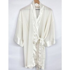 Vintage Victoria's Secret Gold Label Sheer Wrap Robe, Ivory - One Size