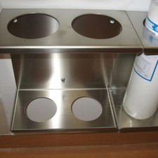 Edelstahl Doppel Halterung Für 2 Liter Gasflaschen Medizinischer Sauerstoff Wand