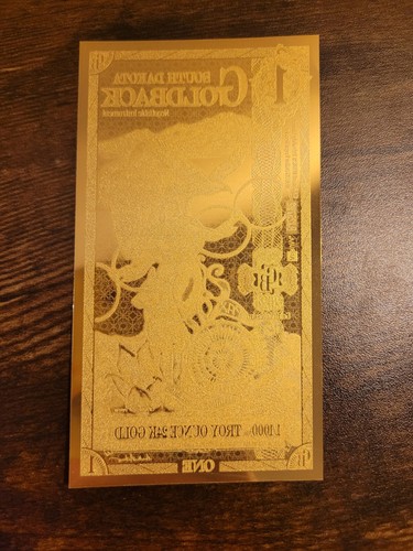 South Dakota 1 Goldback Note 1/1000 oz 24k - Picture 2 of 3