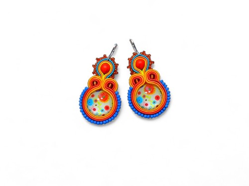 Ohrringe Technik soutache Kunsthandwerk , - Bild 3 von 7