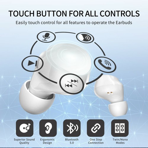 TWS bluetooth 5.0 Zestaw słuchawkowy Bezprzewodowy dotykowy stereo Bat i słuchawki douszne Totoro - Zdjęcie 15 z 17