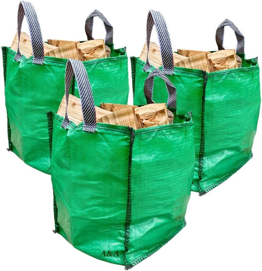 Garden Waste Bags 120L (3 Bags Pack) Strong Sacks Grass Leaves Logs