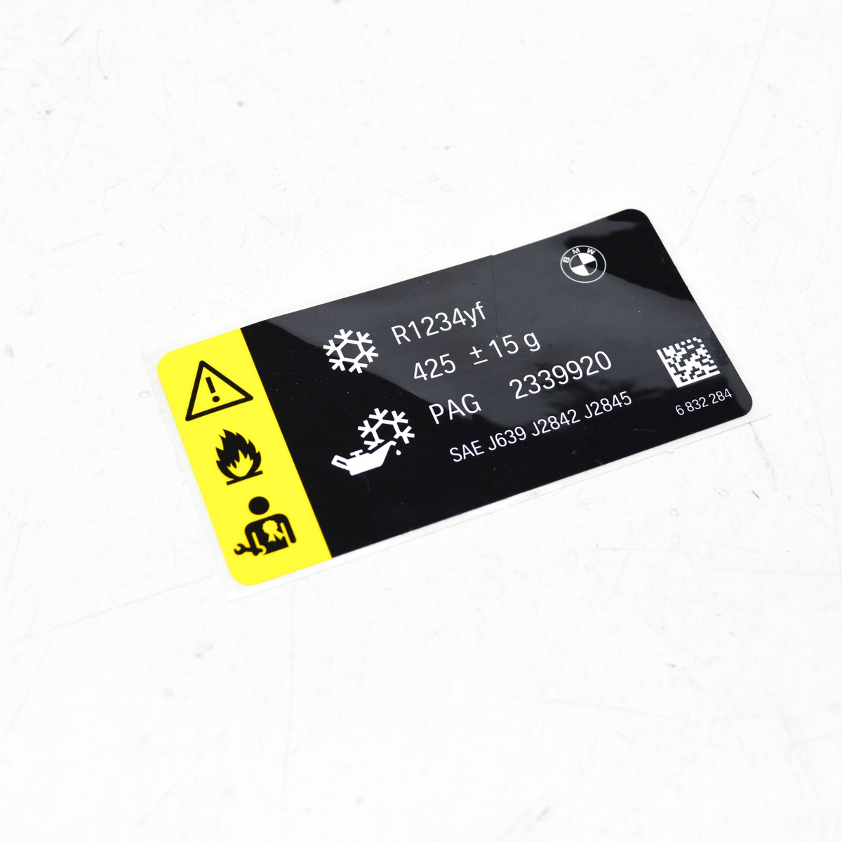 NEW BMW X3 F25 COOLANT AC STICKER LABEL 71236832284 ORIGINAL 71-23