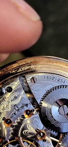 Antique 1900 Waltham Wadsworth, 17j, Gold-Filled Etched Case, Rare Crescent Des! - Picture 9 of 16