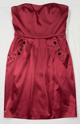 bcbg strapless satin dress Satin Strapless Dress